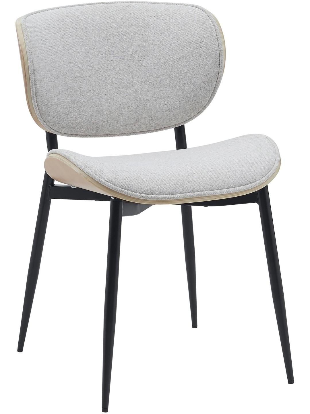 Chaise visiteur Enid tissu, naturel/crème