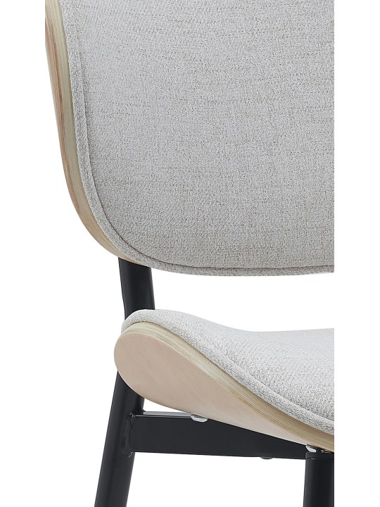 Chaise visiteur Enid tissu, naturel/crème