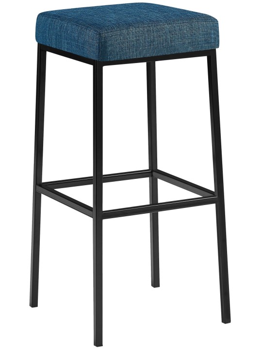 Tabouret de bar Montréal B85 tissu, bleu