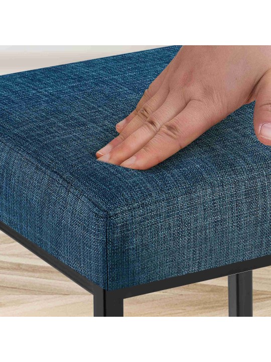 Tabouret de bar Montréal B80 tissu, bleu