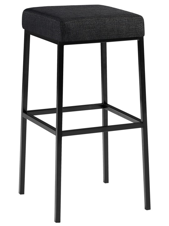 Tabouret de bar Montréal B80 tissu, gris foncé