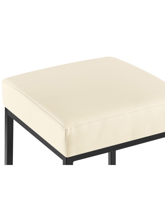 Lot de 2 tabourets de bar Montréal 85 simili cuir, crème