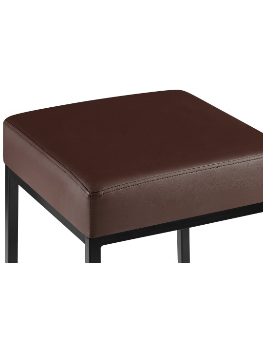 Lot de 2 tabourets de bar Montréal 85 simili cuir, brun