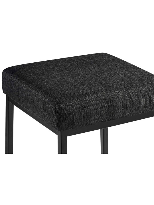 Lot de 2 tabourets de bar Montréal 80 tissu, gris foncé