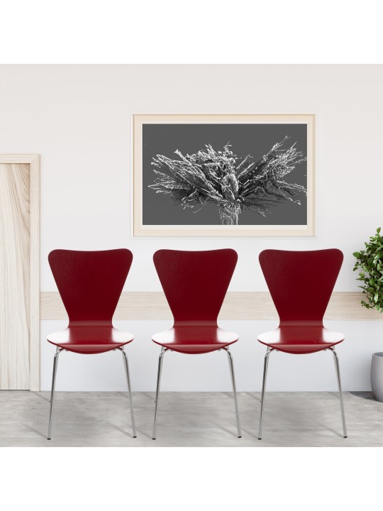 Lot de 2 chaises visiteurs Calisto, rouge