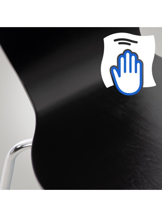 Lot de 2 chaises visiteurs Calisto, noir