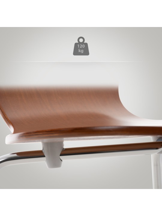 Lot de 2 chaises visiteurs Calisto, brun