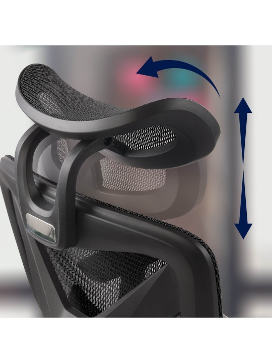 Chaise de bureau Reston, noir/noir