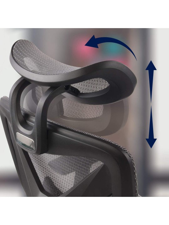 Chaise de bureau Reston, noir/gris