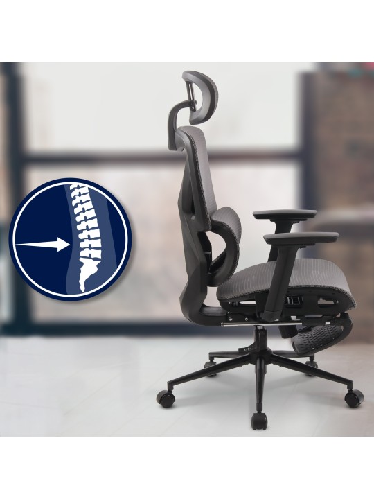 Chaise de bureau Reston, noir/gris