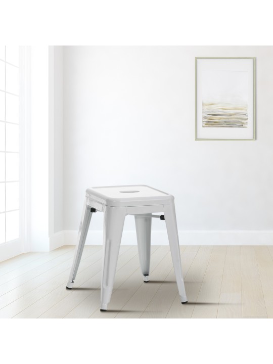Tabouret Armin, blanc