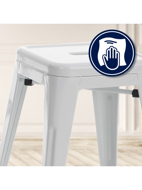 Tabouret Armin, blanc