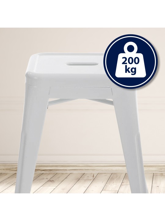 Tabouret Armin, blanc