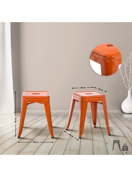 Tabouret Armin, orange