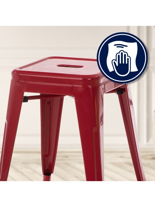Tabouret Armin, rouge