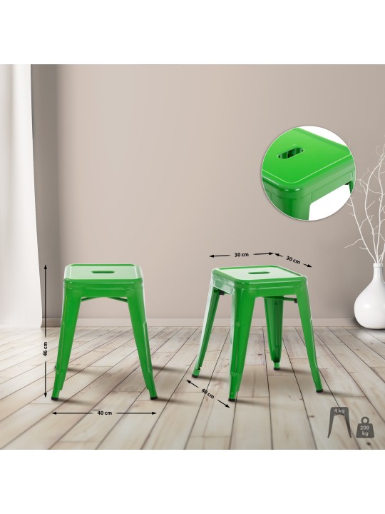 Tabouret Armin, vert