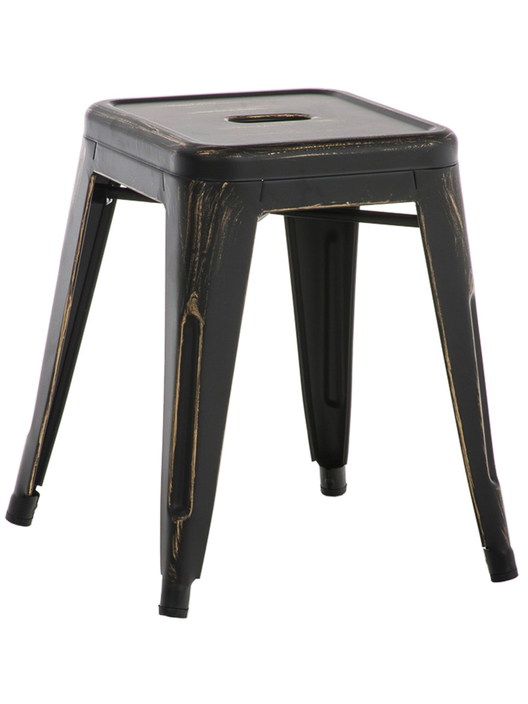 Tabouret Armin antique, noir-or