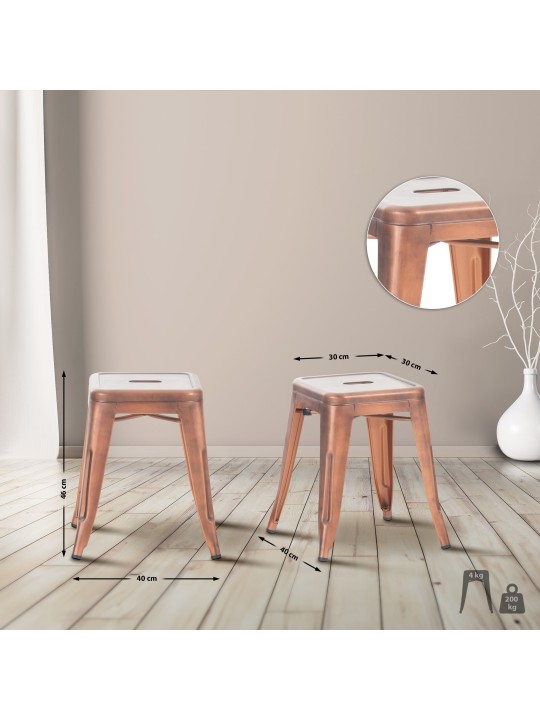 Tabouret Armin, cuivre Tabouret Armin, cuivre