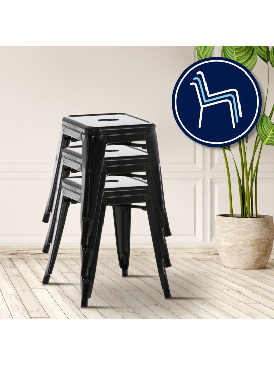 Tabouret Armin, noir