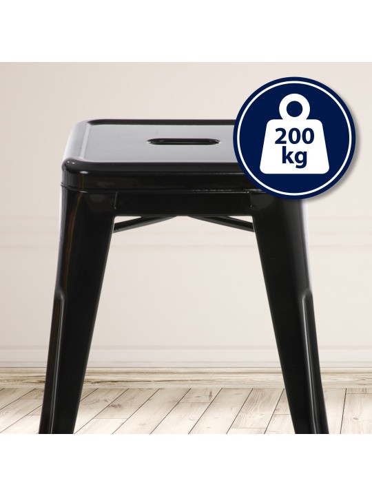 Tabouret Armin, noir