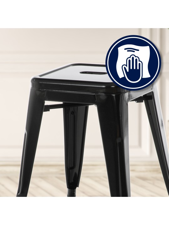 Tabouret Armin, noir