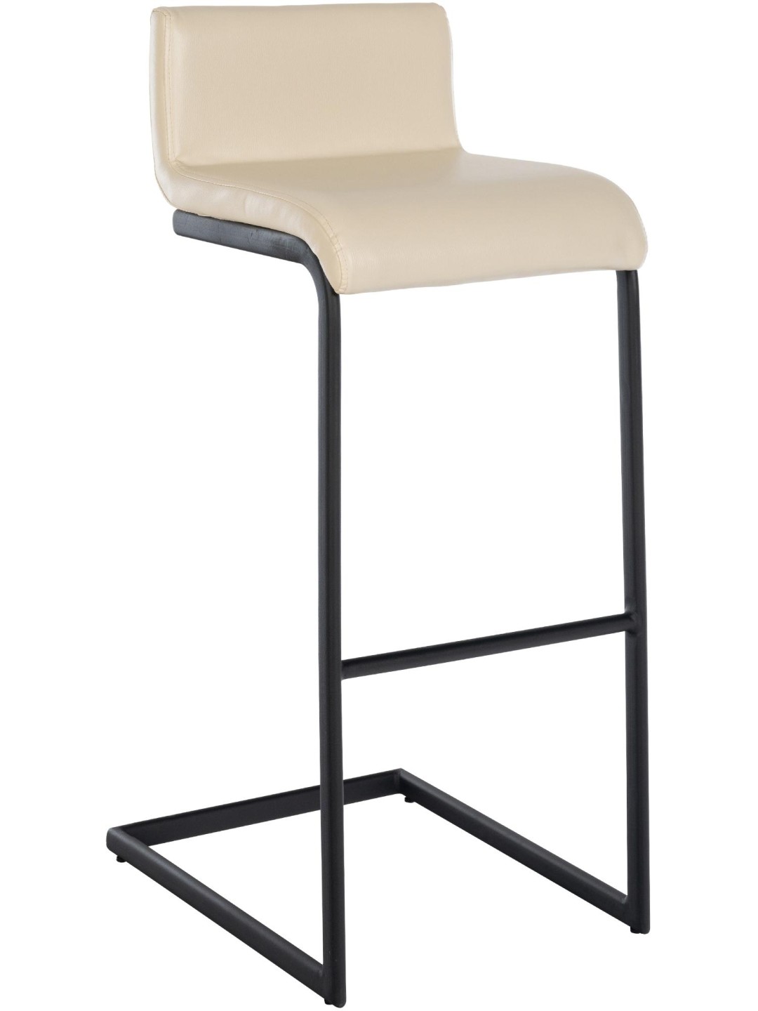 Tabouret de bar Newport simili cuir B, crème