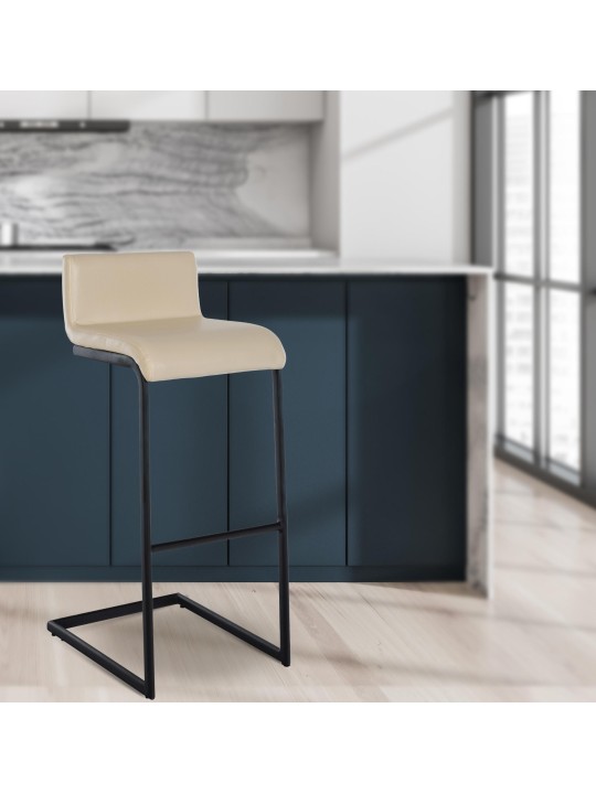 Tabouret de bar Newport simili cuir B, crème Tabouret de bar Newport simili cuir B, crème