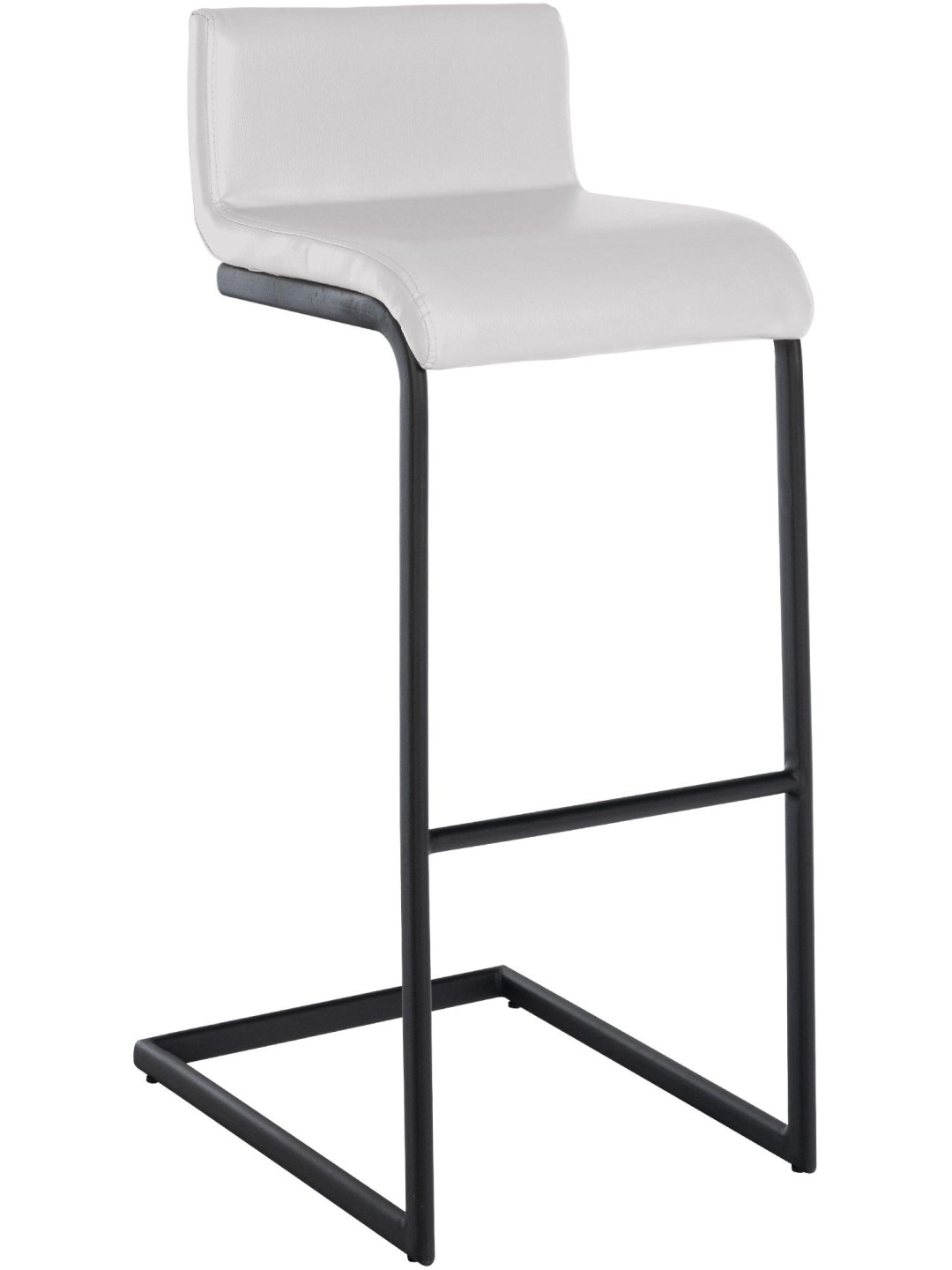 Tabouret de bar Newport simili cuir B, blanc