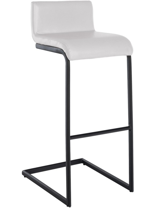 Tabouret de bar Newport simili cuir B, blanc