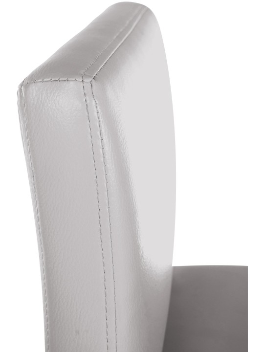 Tabouret de bar Newport simili cuir B, blanc