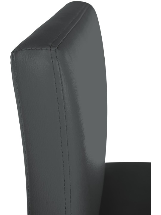 Tabouret de bar Newport simili cuir B, gris foncé Tabouret de bar Newport simili cuir B, gris foncé