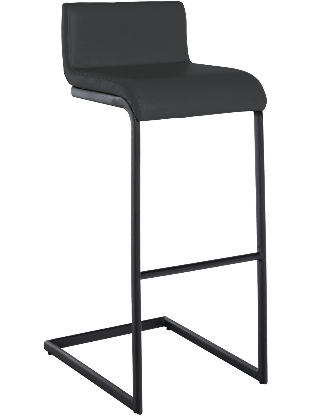 Tabouret de bar Newport simili cuir B, gris foncé