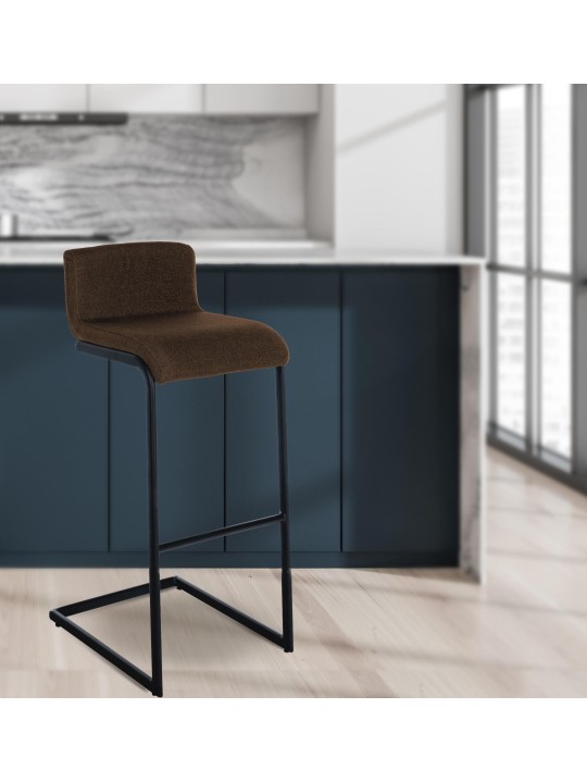 Tabouret de bar Newport tissu B, brun