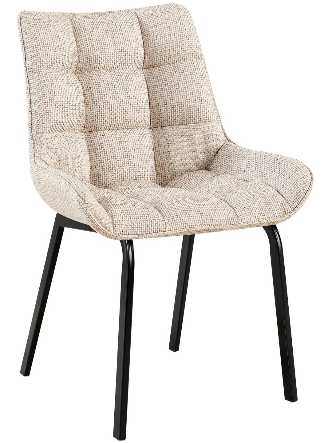 Chaise Saranda tissu, ivoire