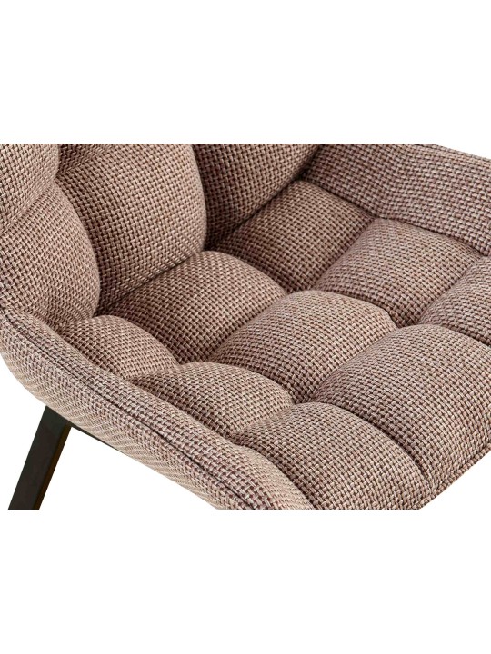 Chaise Saranda tissu, terre brune