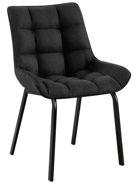 Chaise Saranda tissu, gris titane