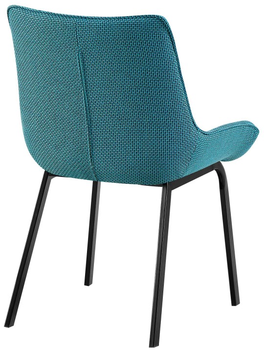 Chaise Saranda tissu, turquoise