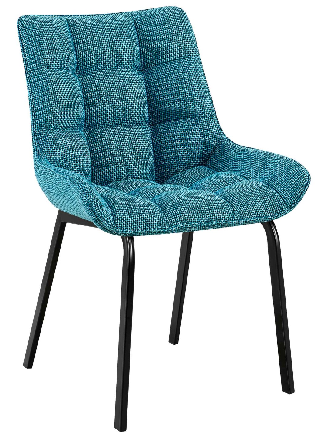 Chaise Saranda tissu, turquoise