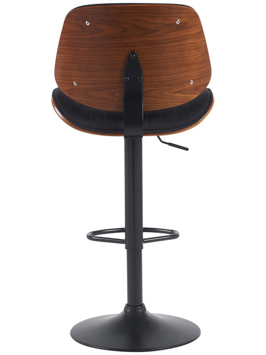 Tabouret de bar Clawson tissu, noyer/noir Tabouret de bar Clawson tissu, noyer/noir