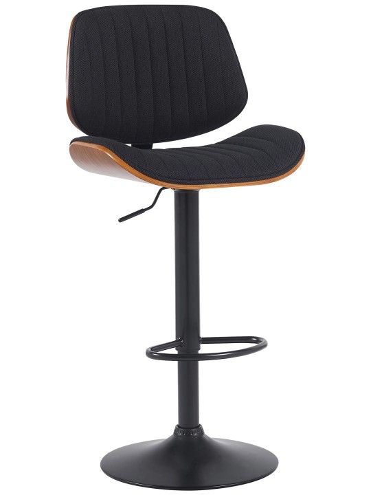 Tabouret de bar Clawson tissu, noyer/noir Tabouret de bar Clawson tissu, noyer/noir