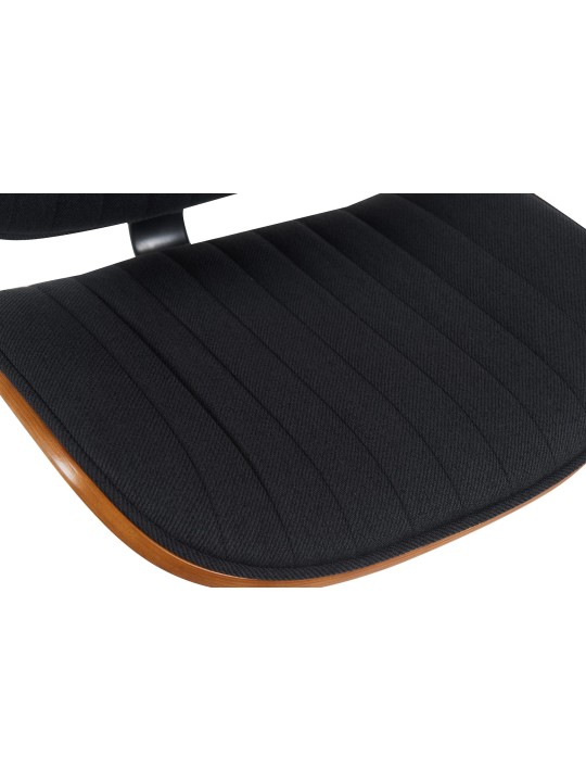 Tabouret de bar Clawson tissu, noyer/noir Tabouret de bar Clawson tissu, noyer/noir