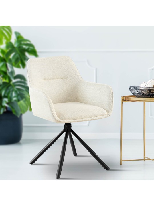 Chaise Tipton tissu, crème