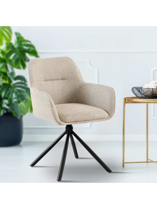 Chaise Tipton tissu, taupe