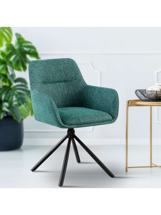 Chaise Tipton tissu, vert foncé