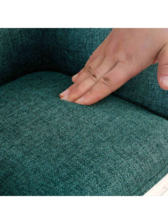 Chaise Tipton tissu, vert foncé