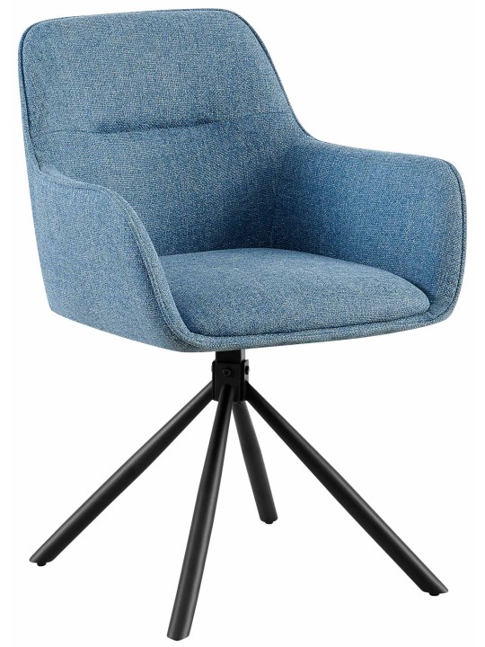 Chaise Tipton tissu, bleu