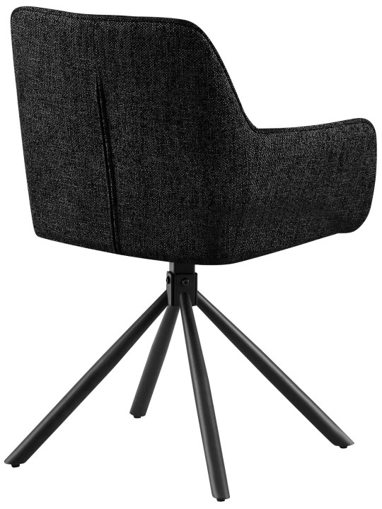 Chaise Tipton tissu, noir