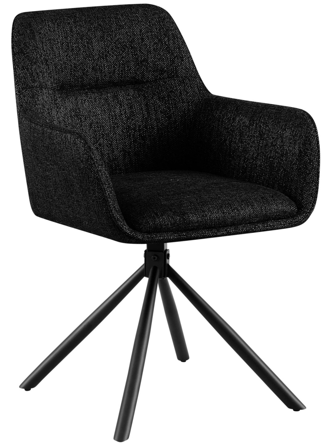Chaise Tipton tissu, noir