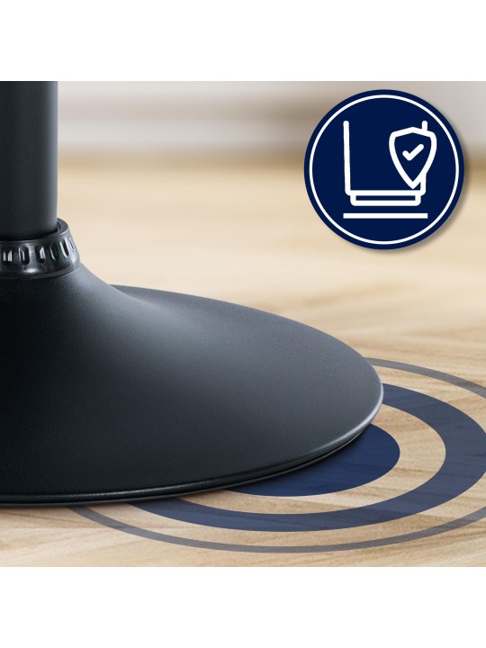 Tabouret de bar Olinda velours, noir