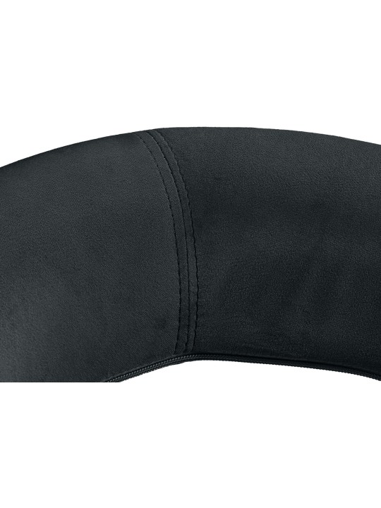 Tabouret de bar Olinda velours, noir